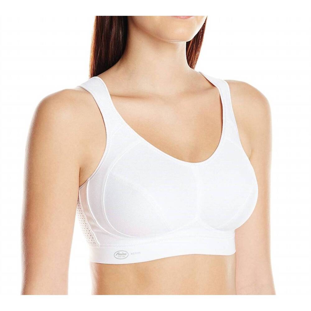 NEW ANITA maximum control wire free sports bra in white